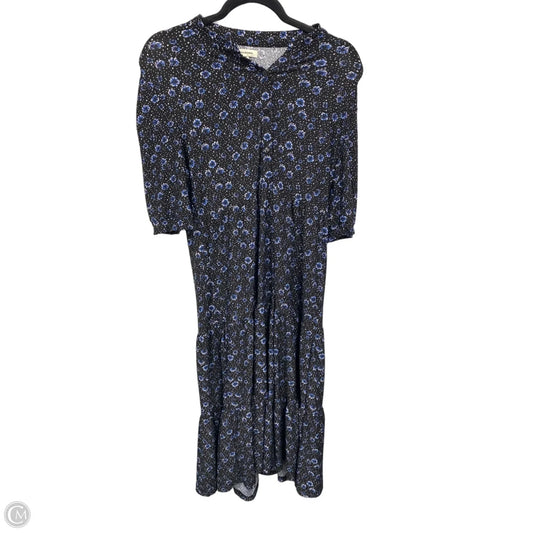 Dress Casual Midi By Max Studio In Black & Blue, Size: M
