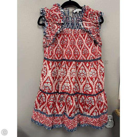 Dress Casual Short By Ash & Eden In Blue & Red & White, Size: Xs