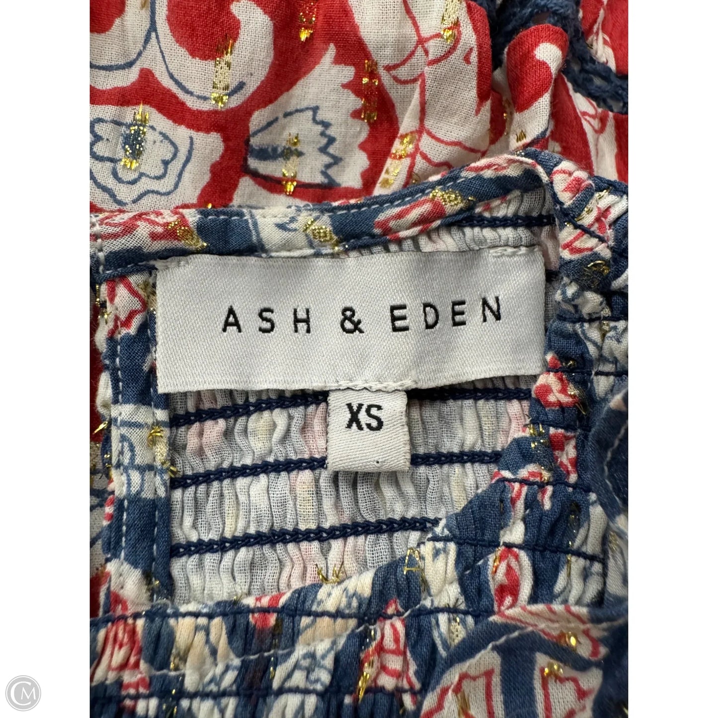 Dress Casual Short By Ash & Eden In Blue & Red & White, Size: Xs