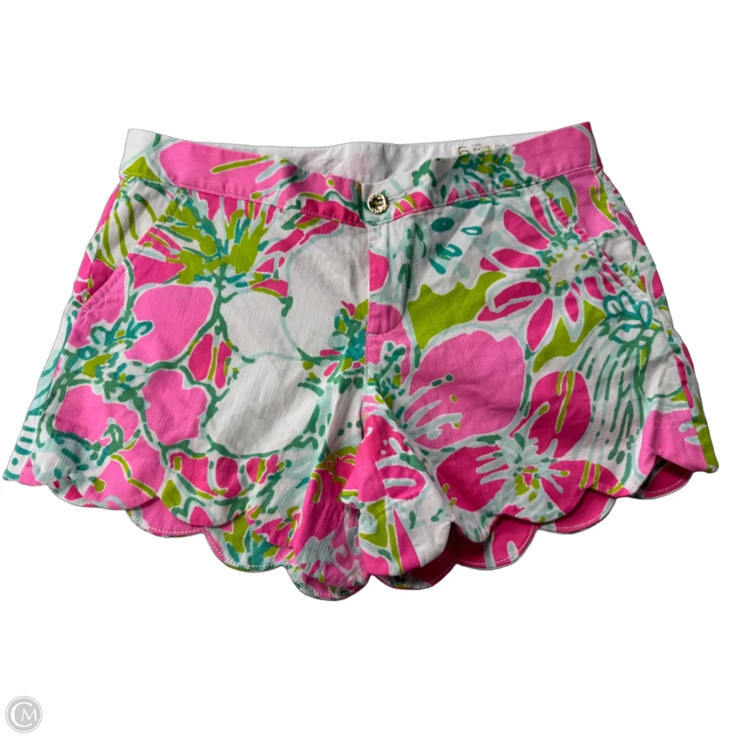 Shorts Designer By Lilly Pulitzer In Green & Pink, Size: 6