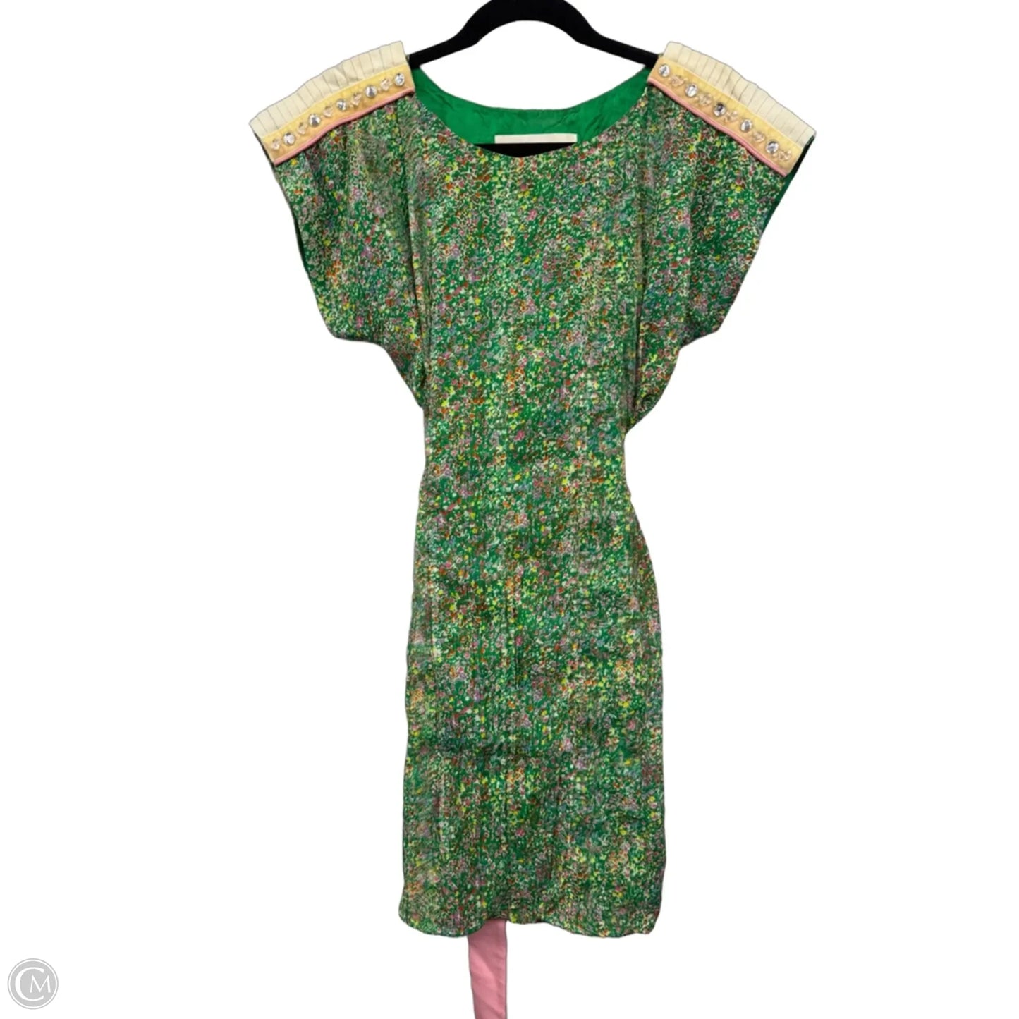 Dress Casual Short By Lauren Moffatt In Green & Pink, Size: 8
