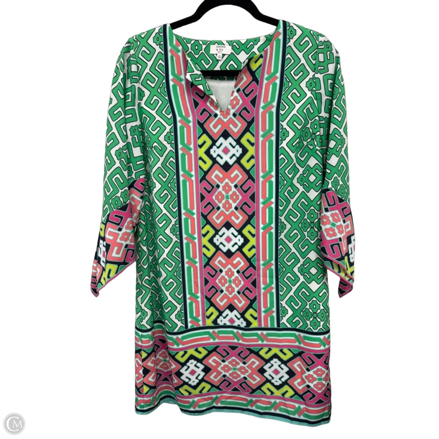 Dress Casual Short By Crown And Ivy In Green & Pink, Size: 6p