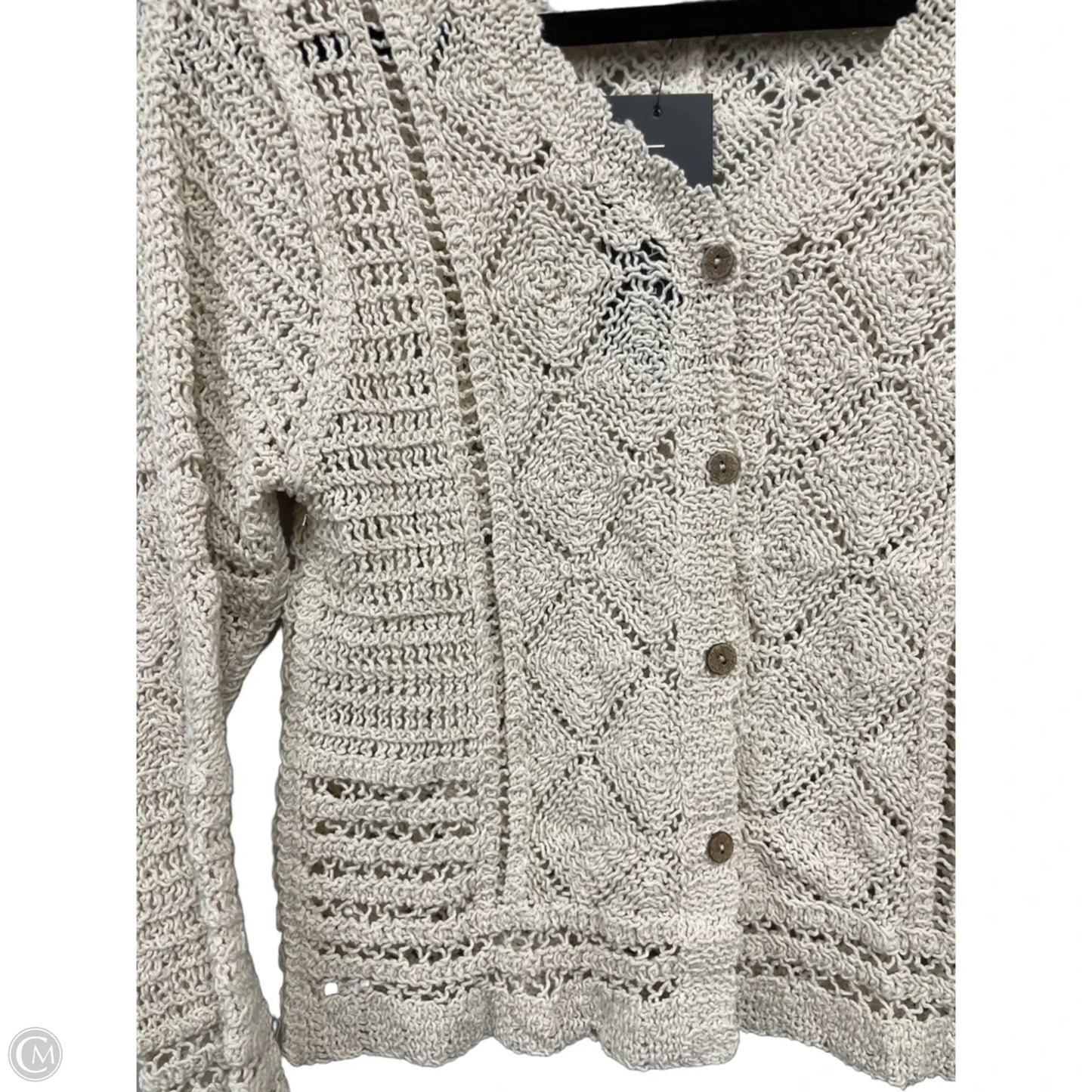 Cardigan By Clothes Mentor In Cream, Size: S