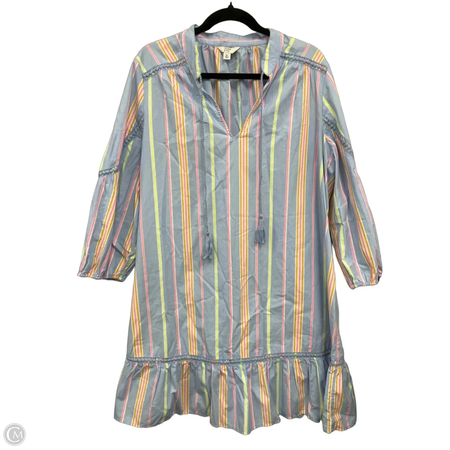 Dress Casual Short By Crown And Ivy In Blue & Pink, Size: Xl
