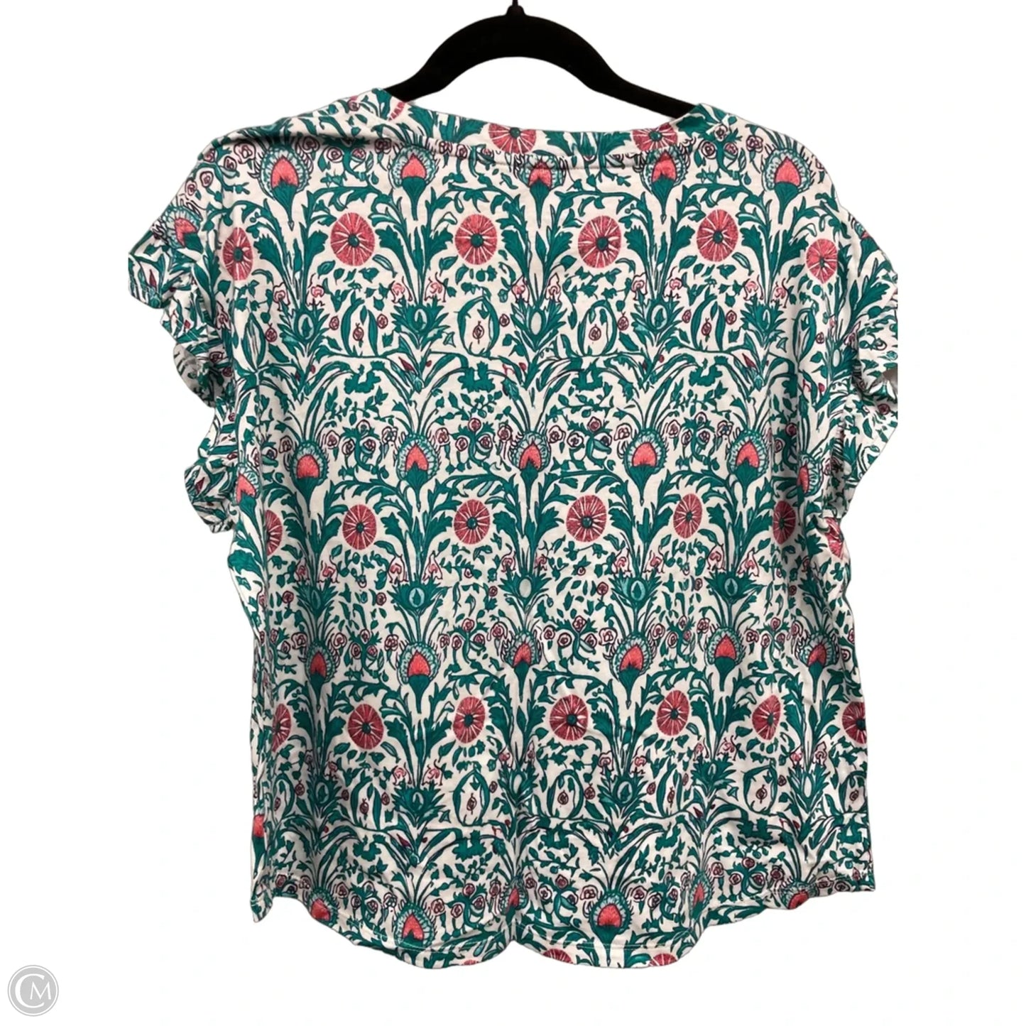 Top Short Sleeve Basic By Crown And Ivy In Green & Orange, Size: Mp