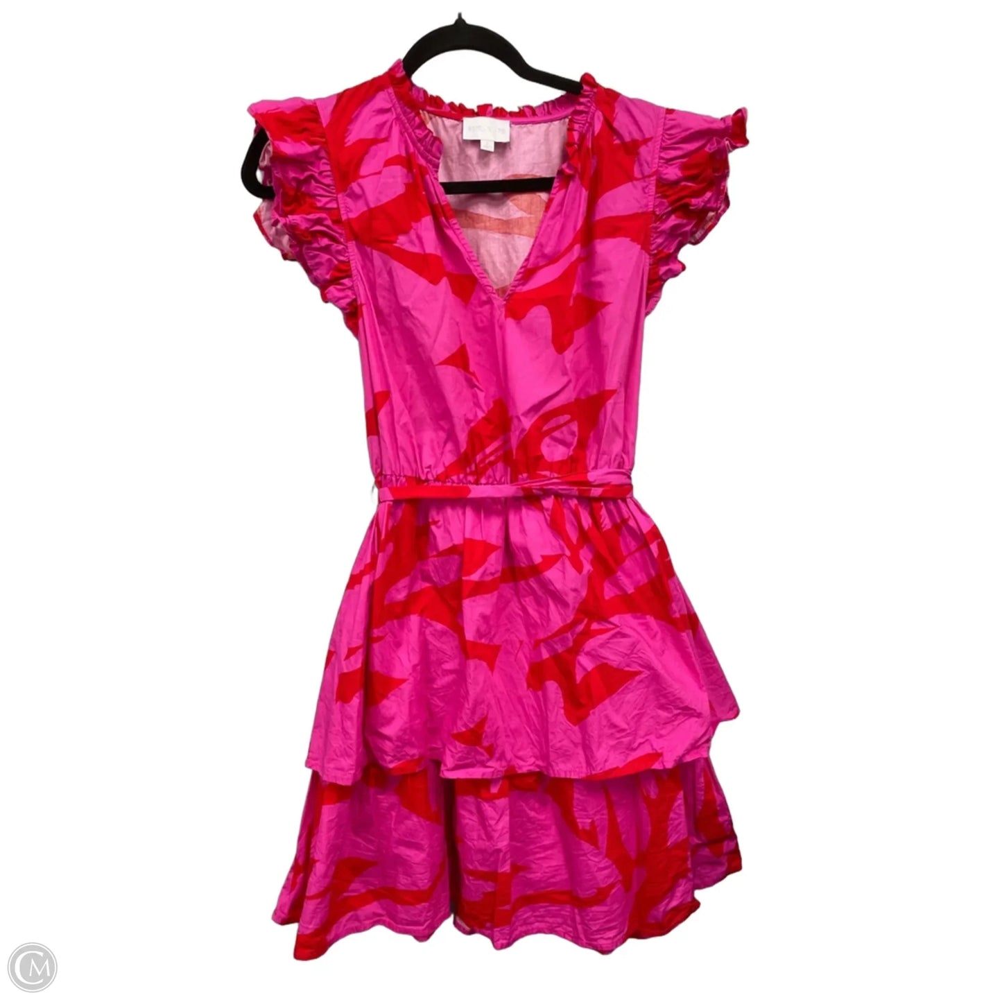 Dress Casual Short By Sugar Lips In Pink & Red, Size: L