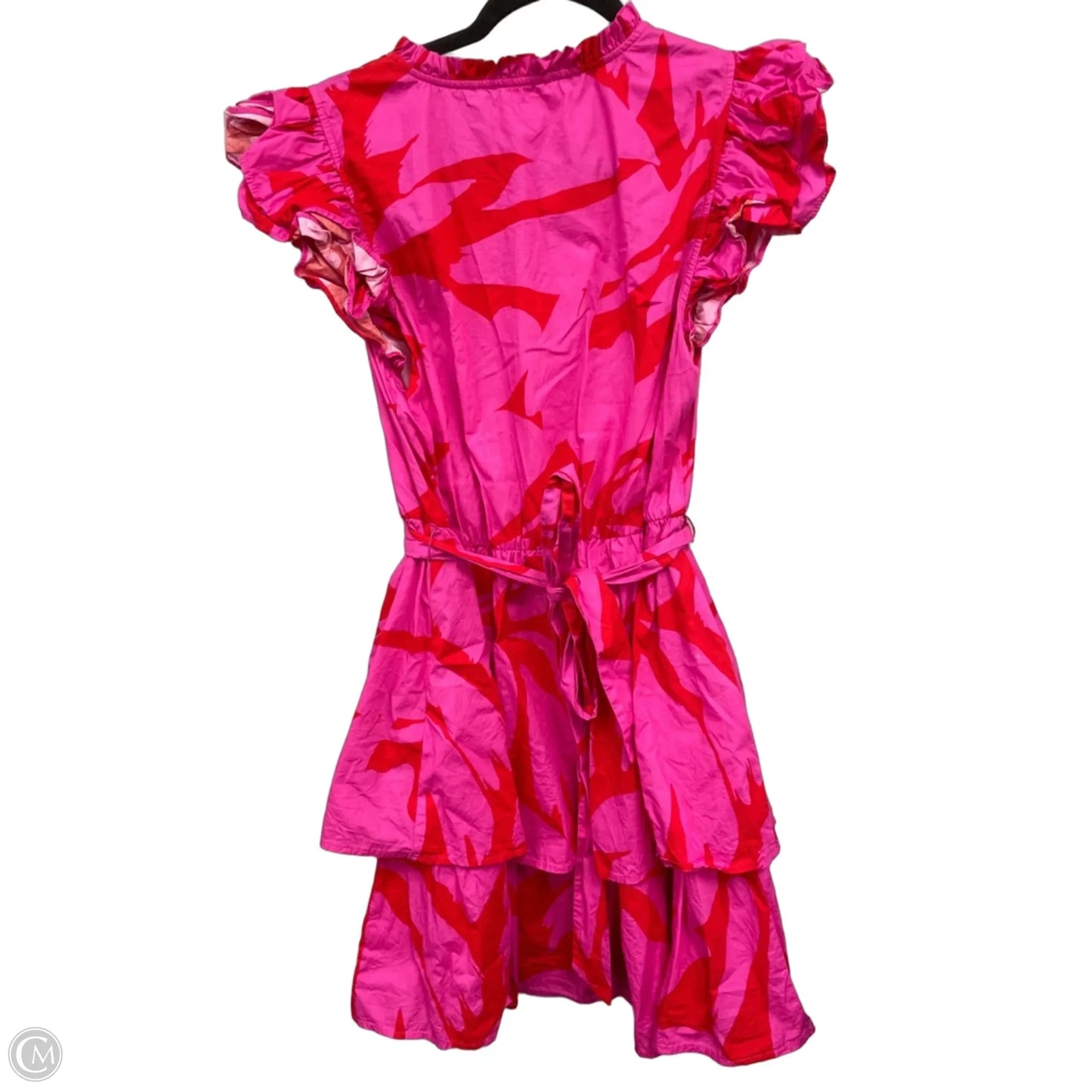 Dress Casual Short By Sugar Lips In Pink & Red, Size: L