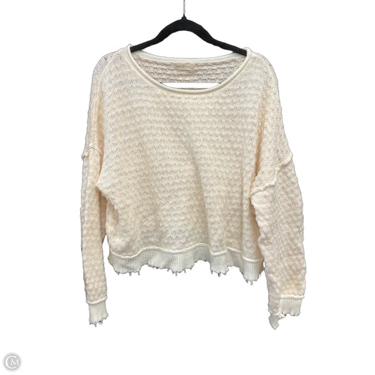 Sweater By Urban Outfitters In Cream & Orange, Size: M
