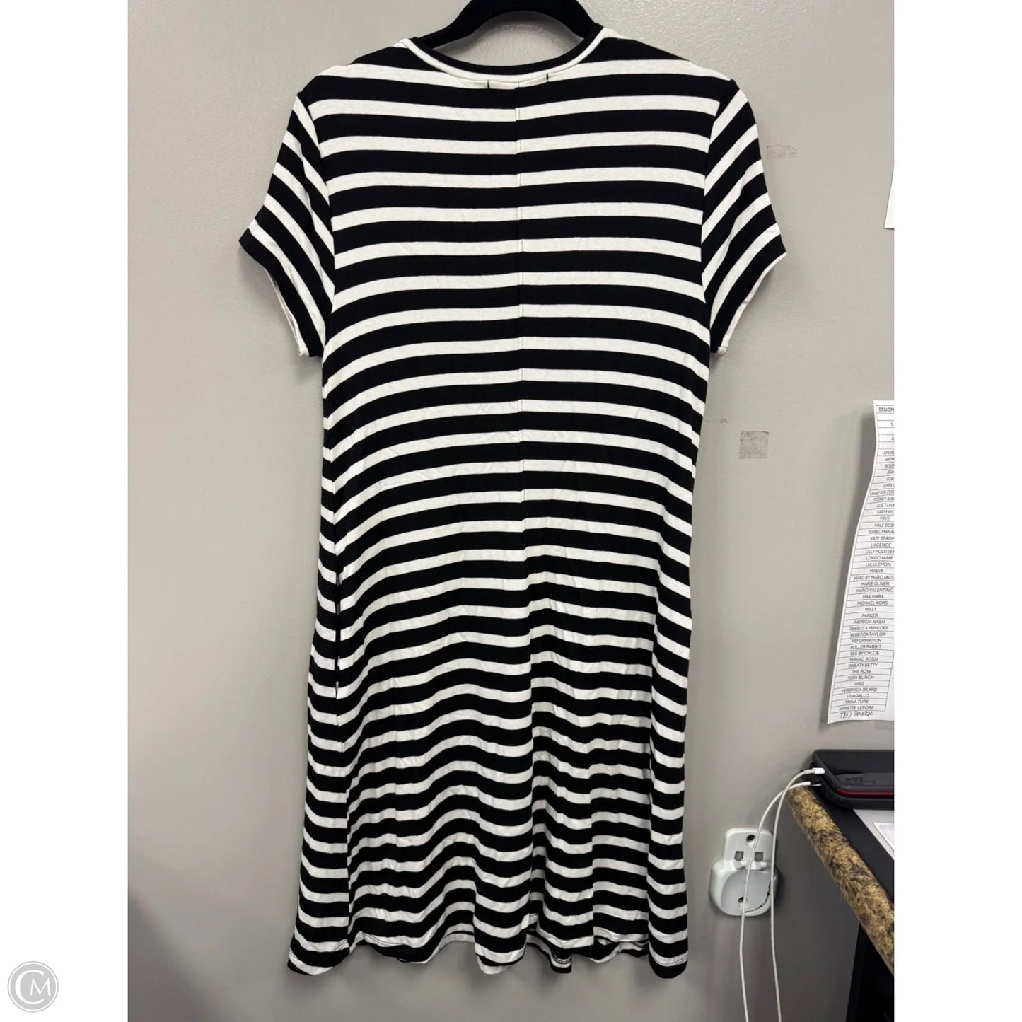 Dress Casual Short By Karen Kane In Black & White, Size: M