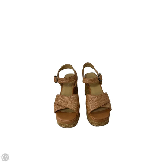 Sandals Heels Wedge By Crown Vintage In Copper, Size: 8.5