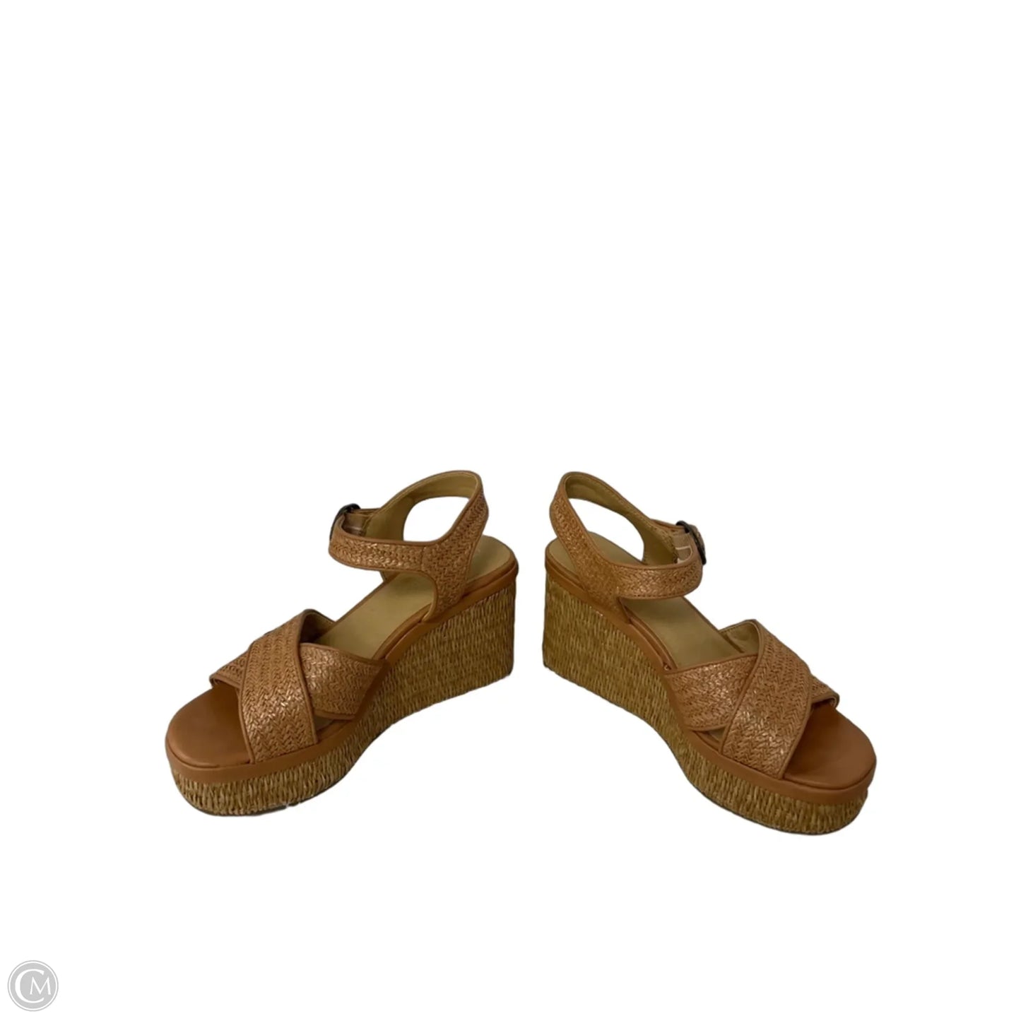 Sandals Heels Wedge By Crown Vintage In Copper, Size: 8.5