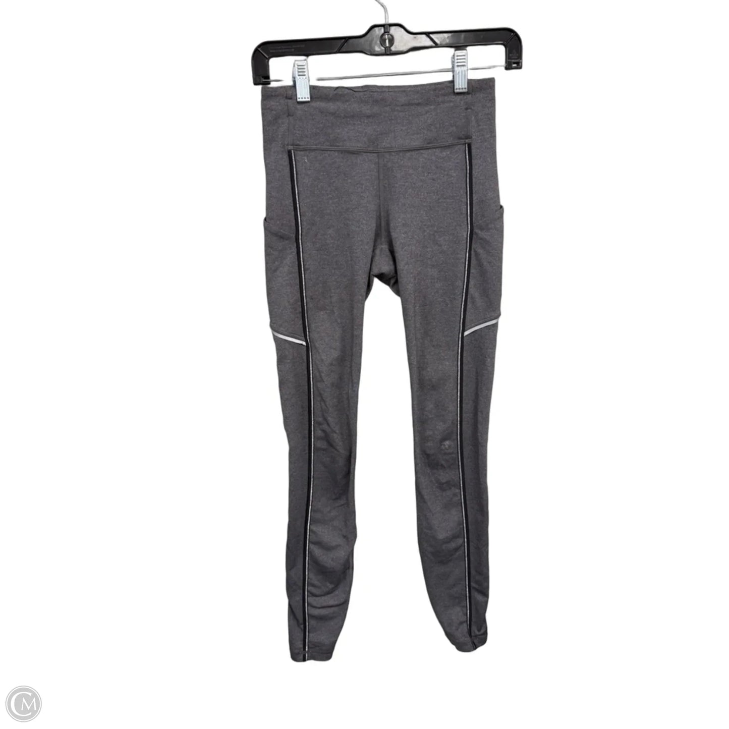 Athletic Leggings By Lululemon In Grey & Silver, Size: 4