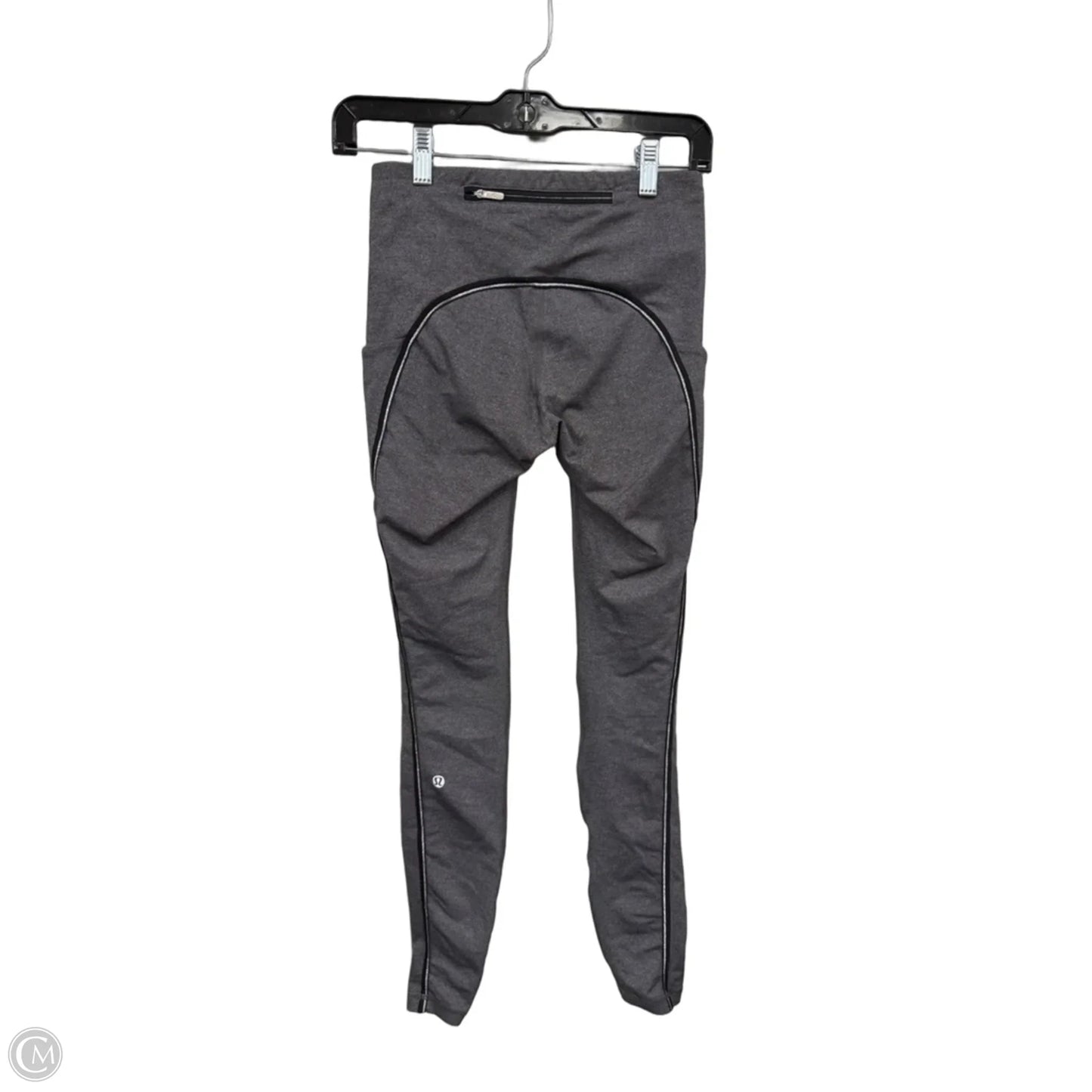 Athletic Leggings By Lululemon In Grey & Silver, Size: 4
