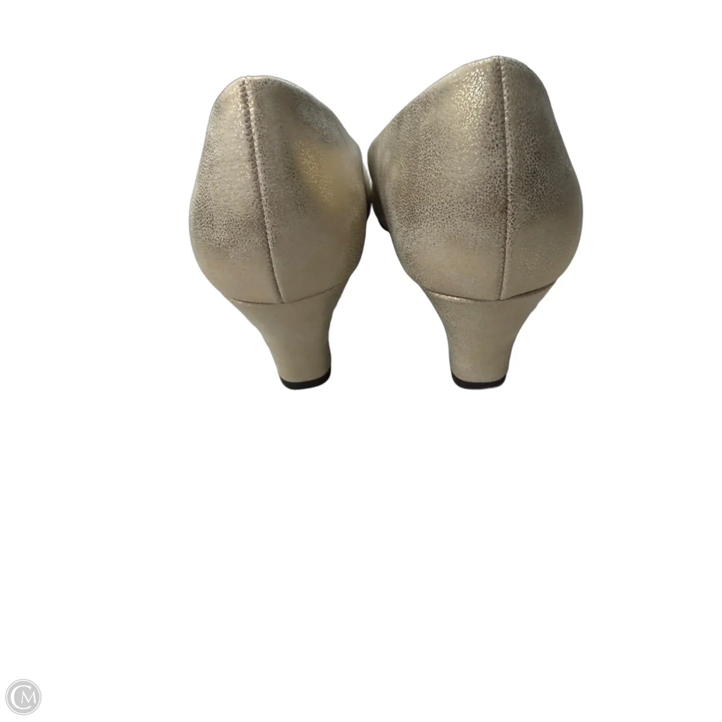 Shoes Heels Block By Easy Street In Gold, Size: 9