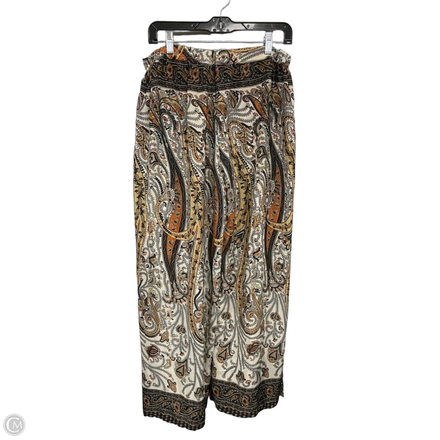 Pants Wide Leg By Earthbound In Black & Tan, Size: M