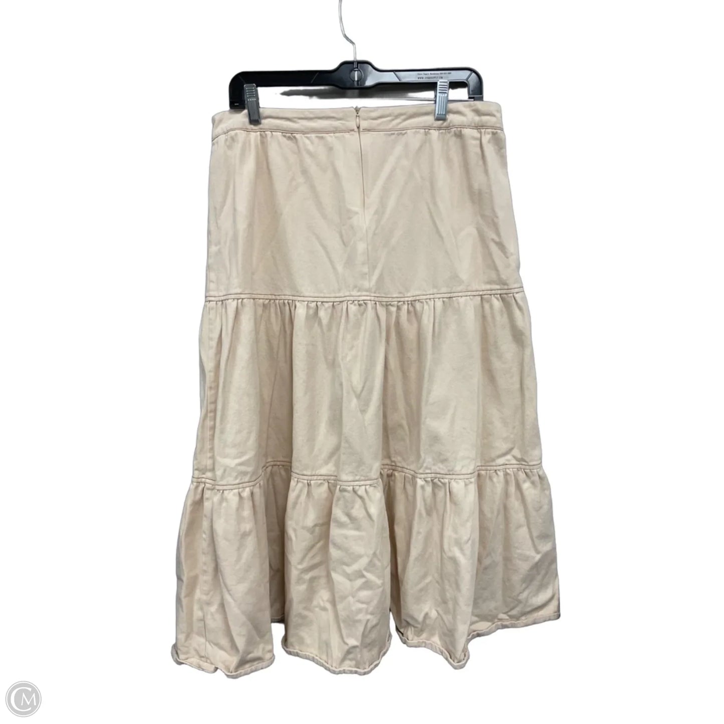 Skirt Midi By Clothes Mentor In Tan, Size: L