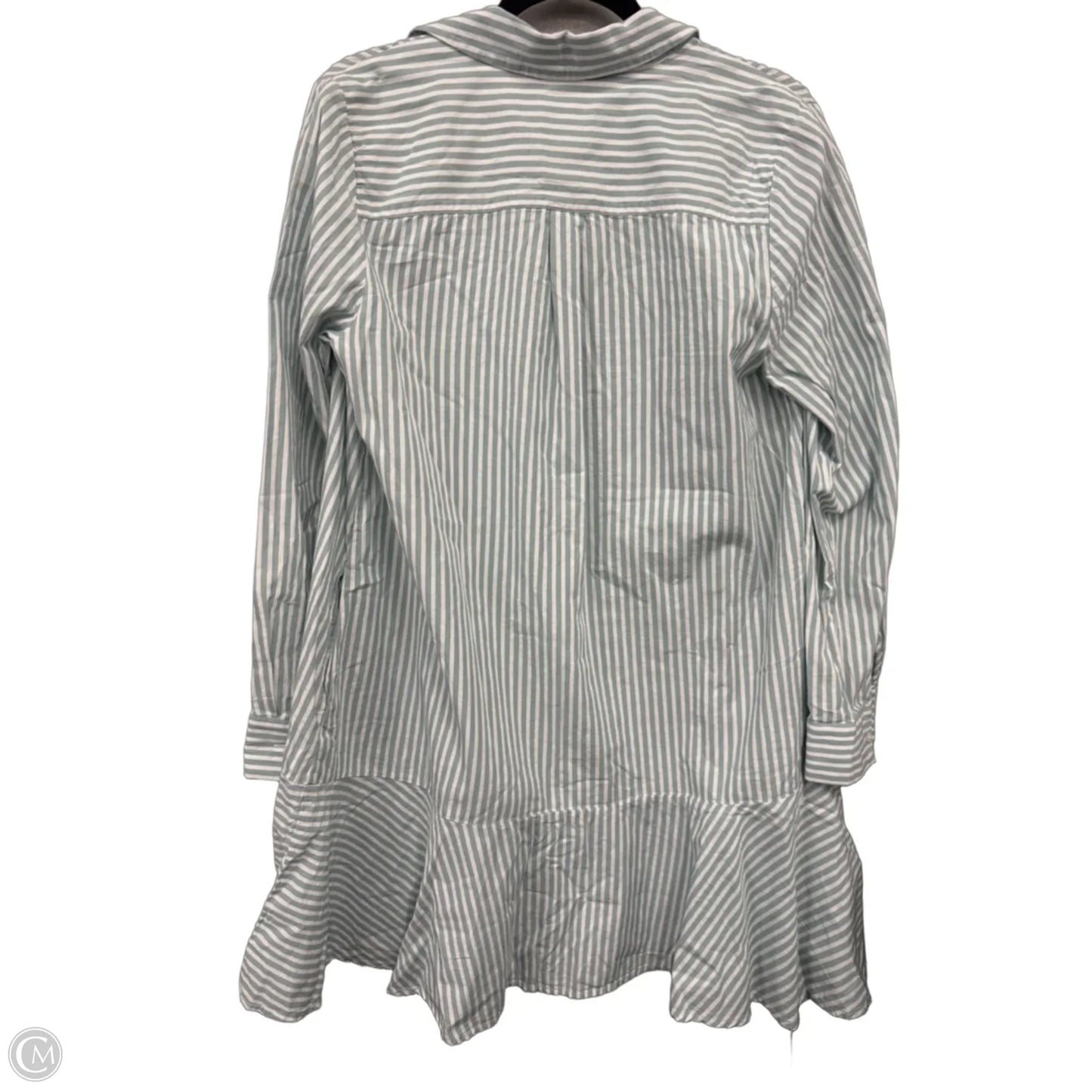 Dress Casual Short By Crown And Ivy In Green & White, Size: M