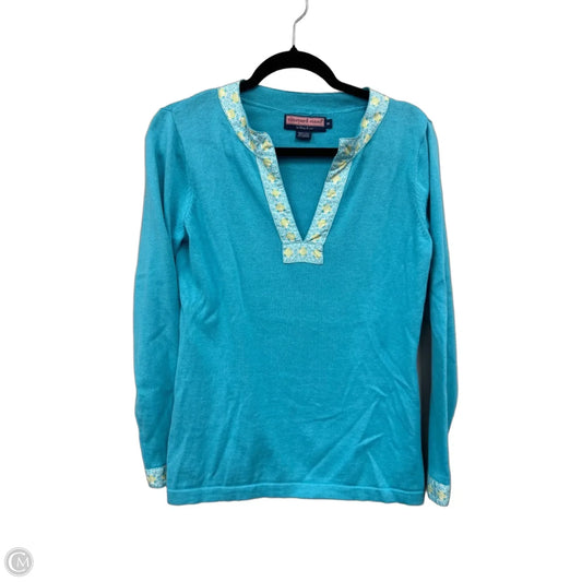 Sweater By Vineyard Vines In Blue & Yellow, Size: M