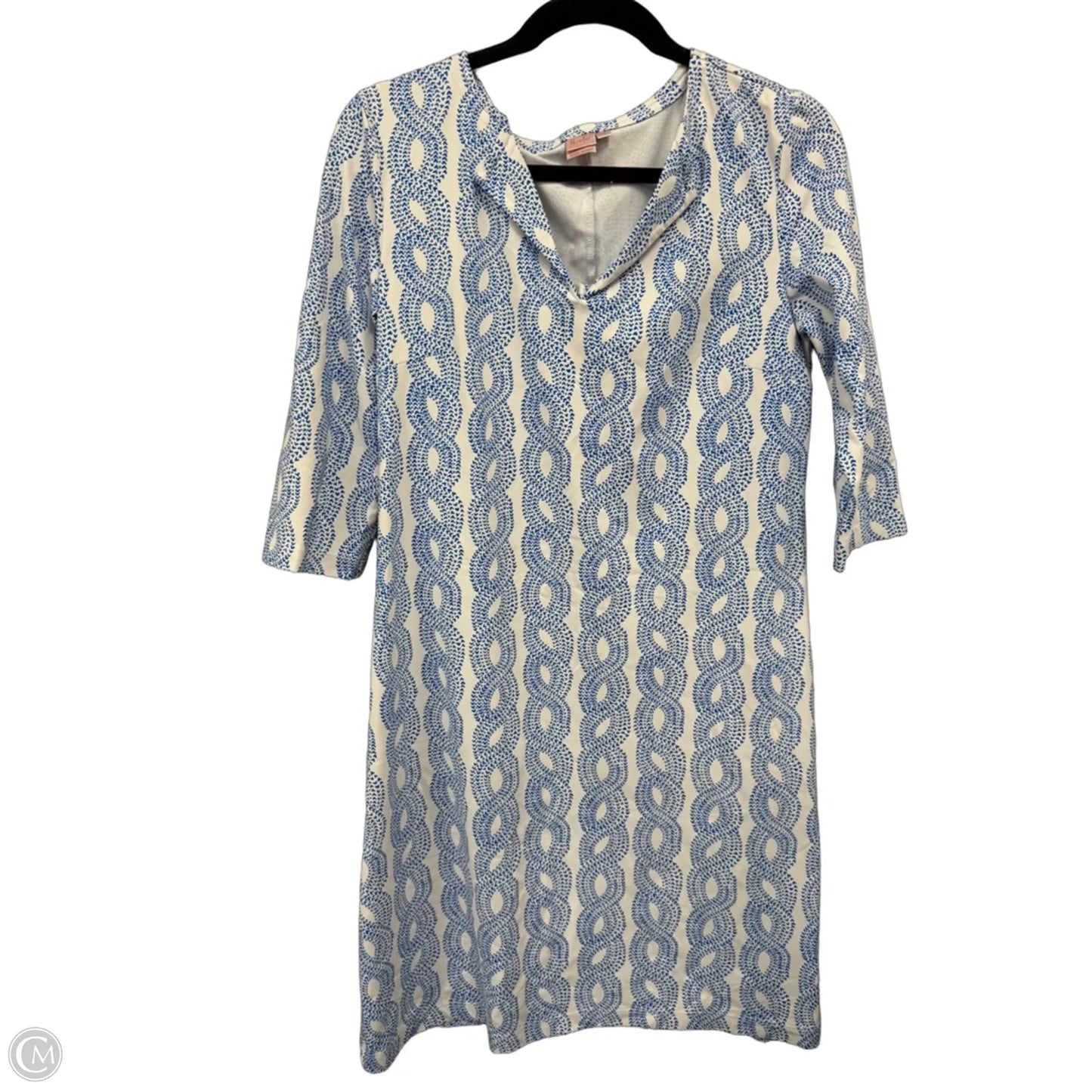 Dress Casual Short By Clothes Mentor In Blue & White, Size: M