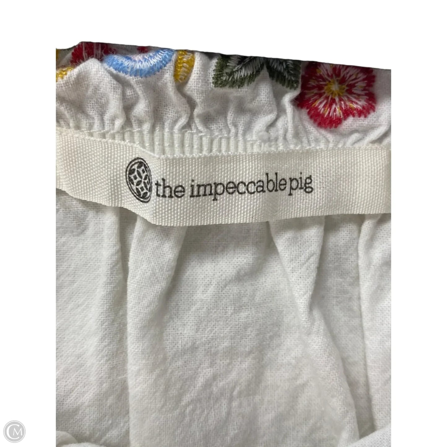 Top 3/4 Sleeve By Impeccable Pig In Cream, Size: M
