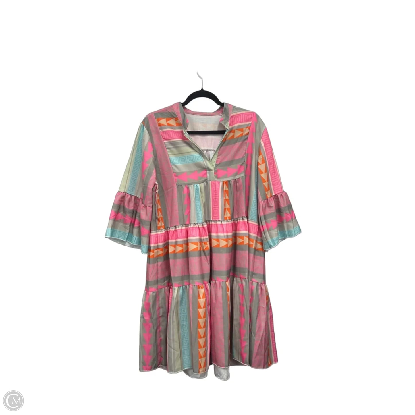 Dress Casual Short By Clothes Mentor In Grey & Pink, Size: S