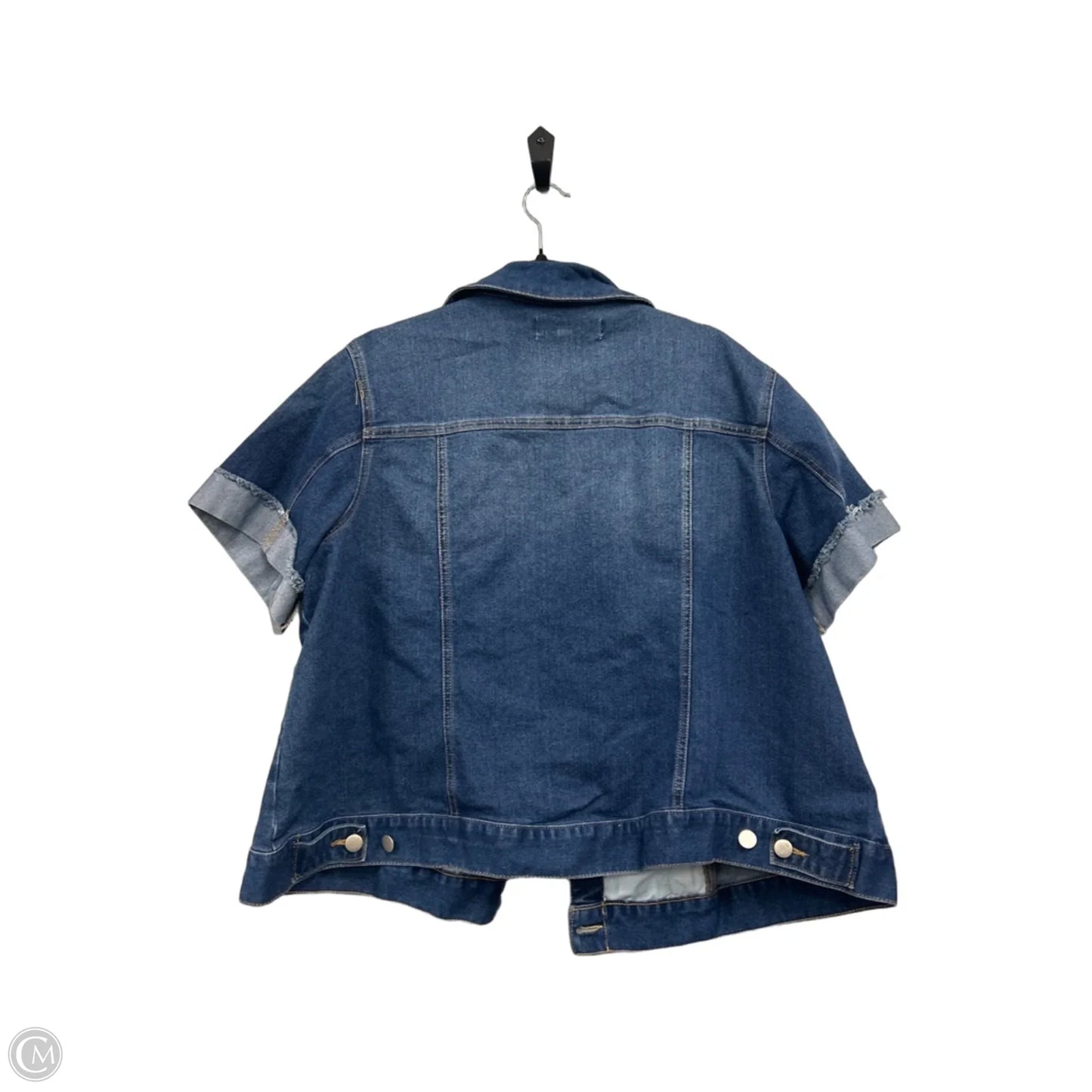Jacket Denim By Cato In Blue, Size: 3x