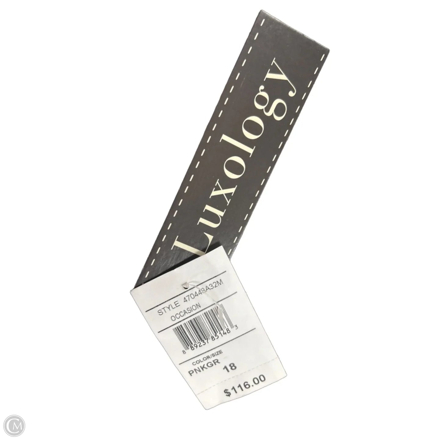 Dress Casual Midi By Luxology In Black & Orange, Size: 18