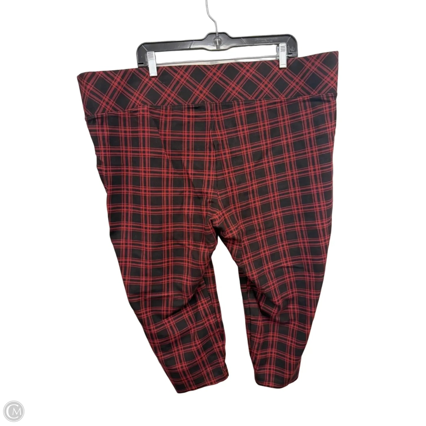 Pants Cropped By Torrid In Black & Red, Size: 4x