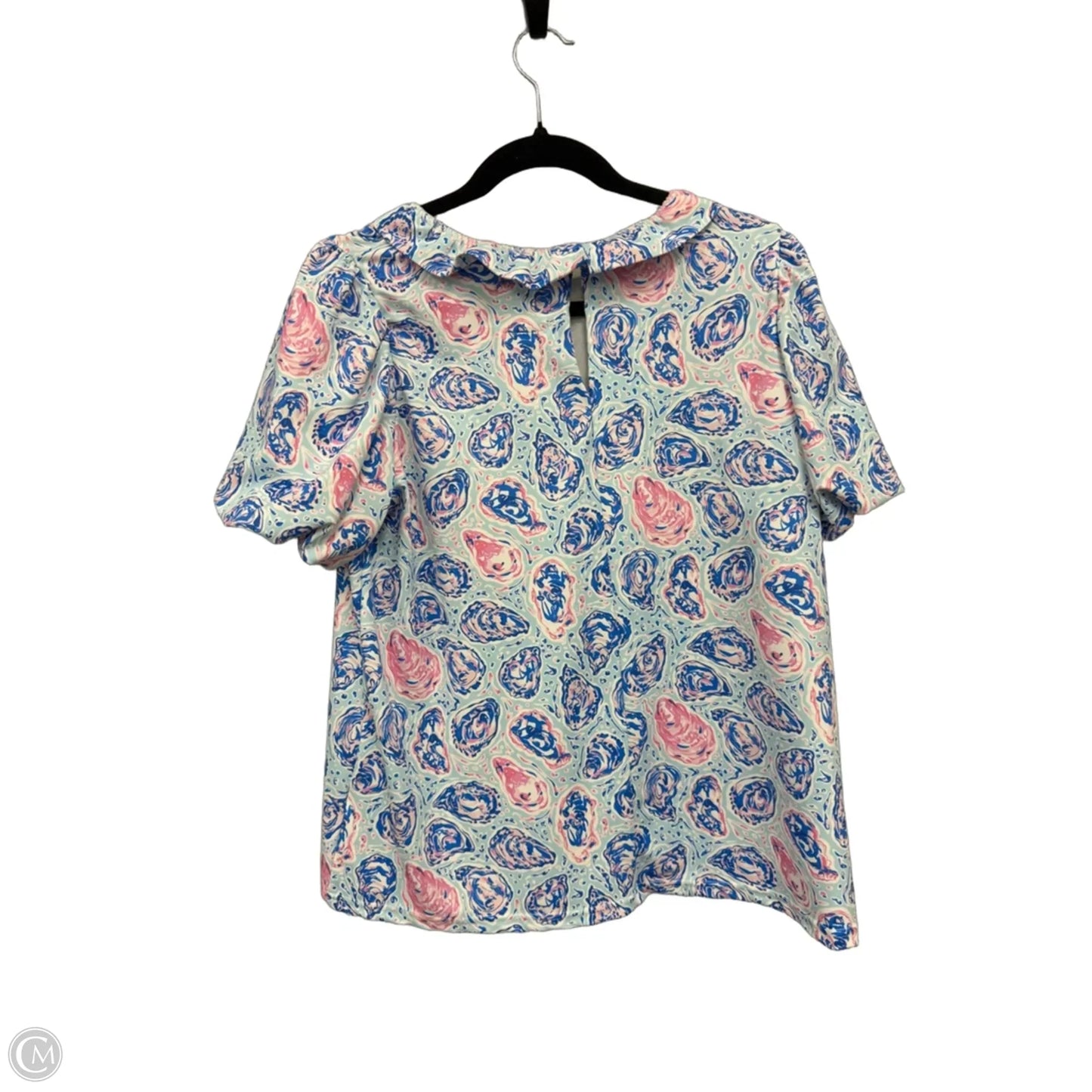 Top Short Sleeve By Simply Southern In Blue & Pink, Size: S