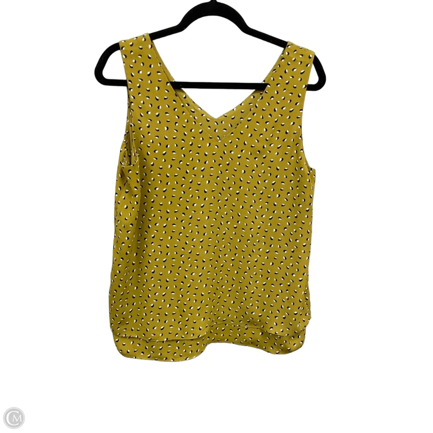 Top Sleeveless By Ann Taylor In Gold & White, Size: M