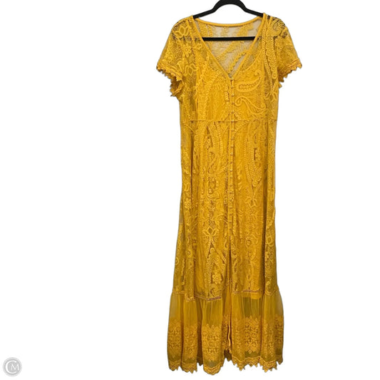 Dress Casual Maxi By Torrid In Gold, Size: 1x