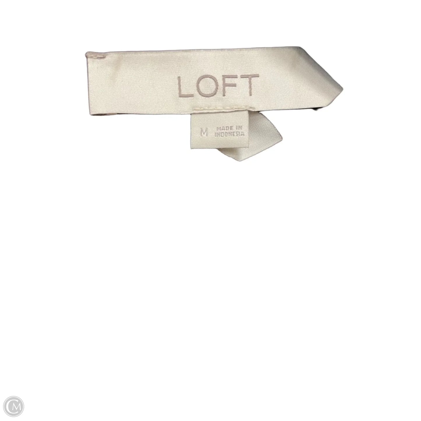 Blouse Long Sleeve By Loft In Brown & White, Size: M