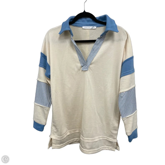 Top Long Sleeve By Altard State In Blue & Cream, Size: Xs