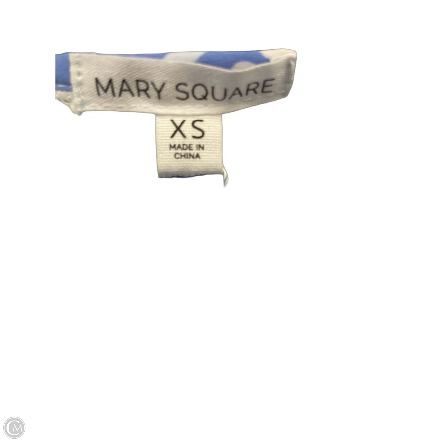 Top Short Sleeve By Mary Square In Blue & White, Size: Xs