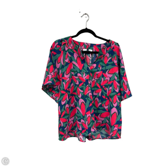 Top Short Sleeve By Michelle Mcdowell In Gold & Pink, Size: L