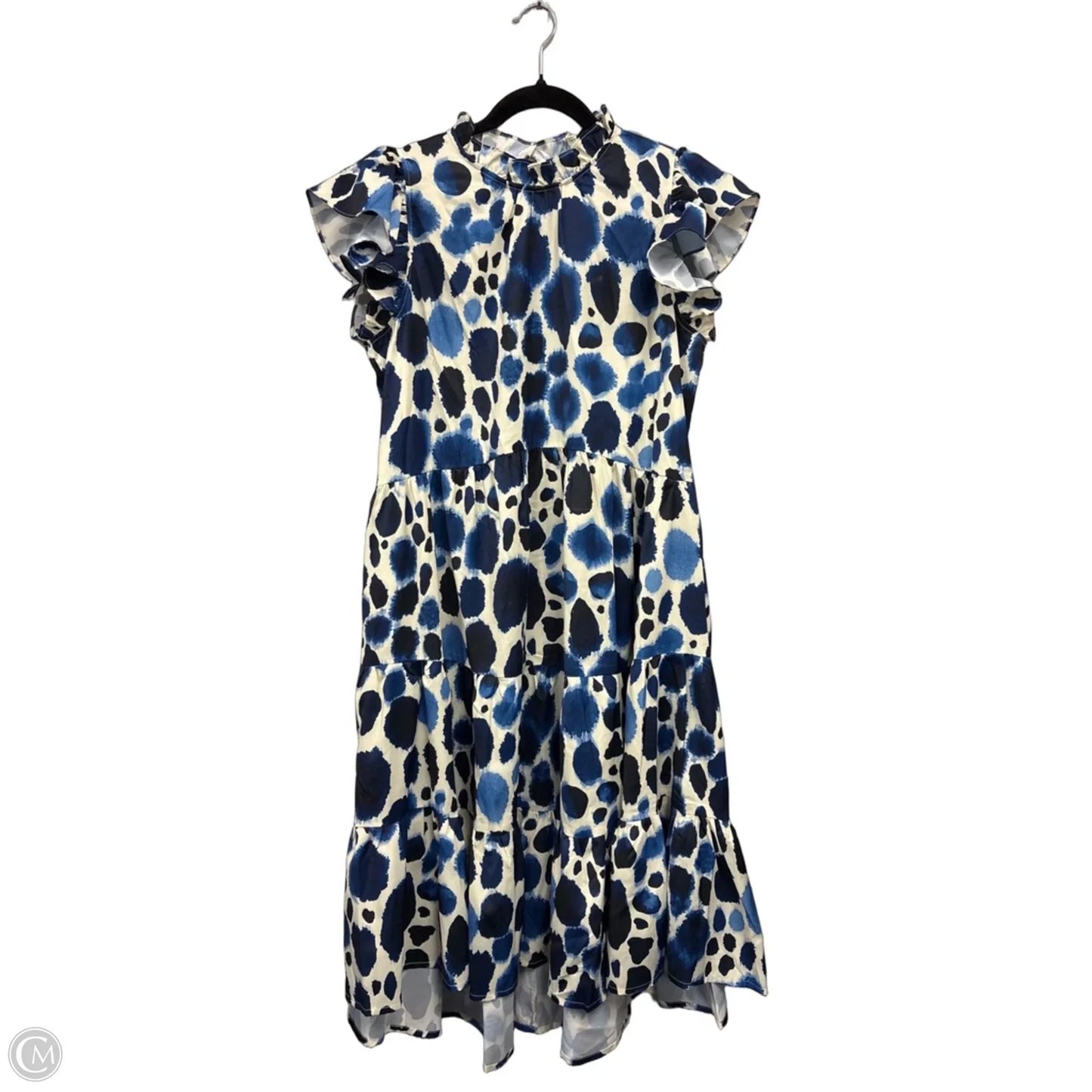 Dress Casual Midi By Pinch In Blue & Cream, Size: L