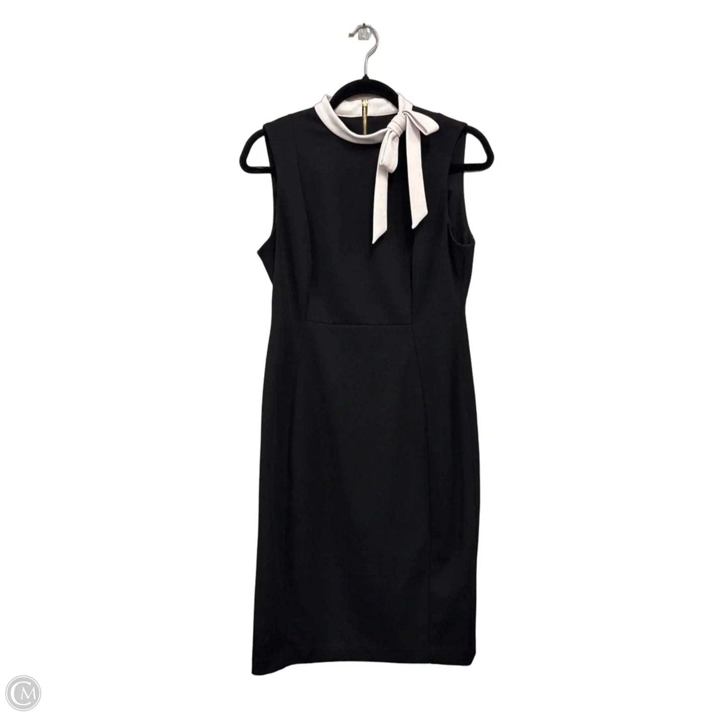 Dress Casual Midi By Calvin Klein In Black & White, Size: 8