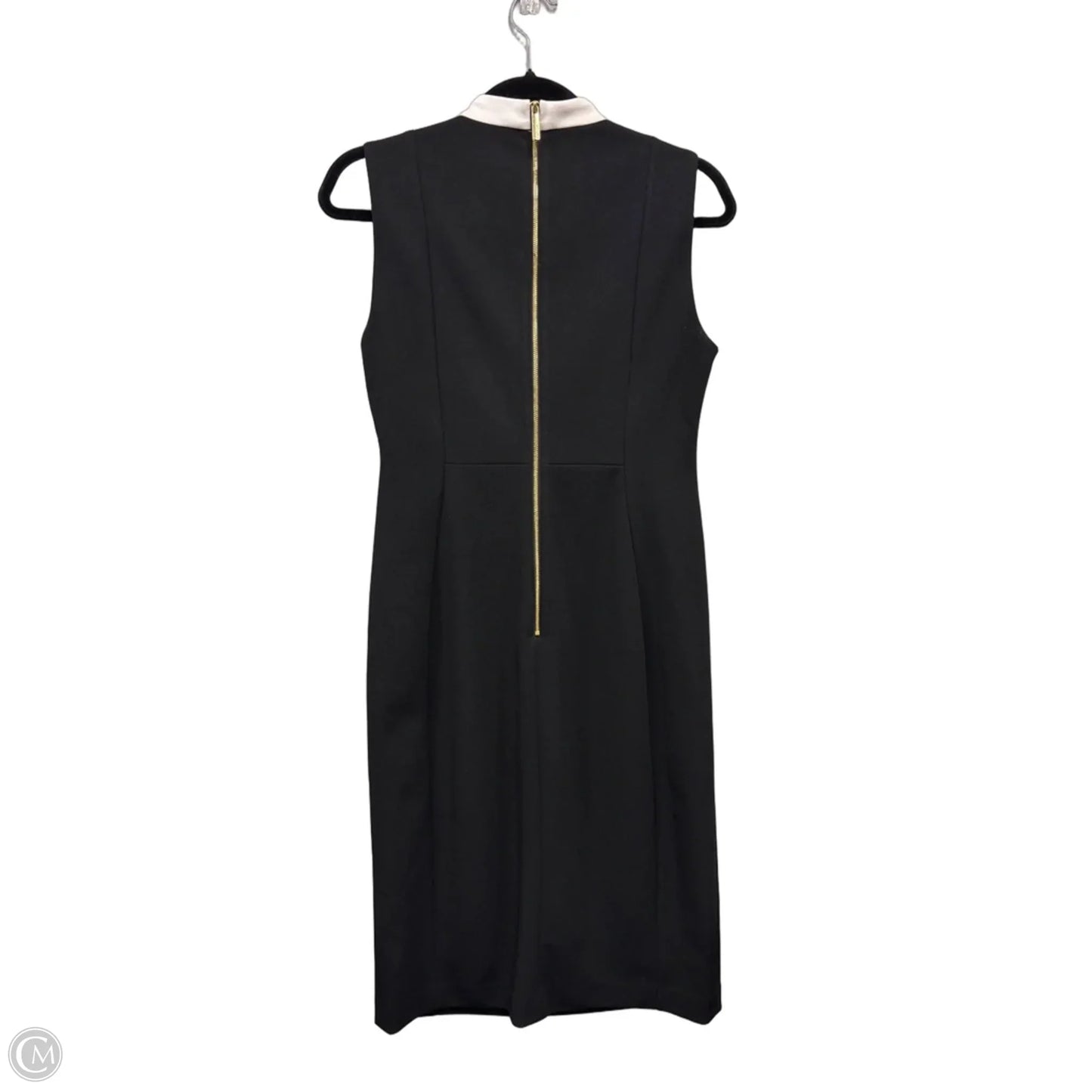 Dress Casual Midi By Calvin Klein In Black & White, Size: 8