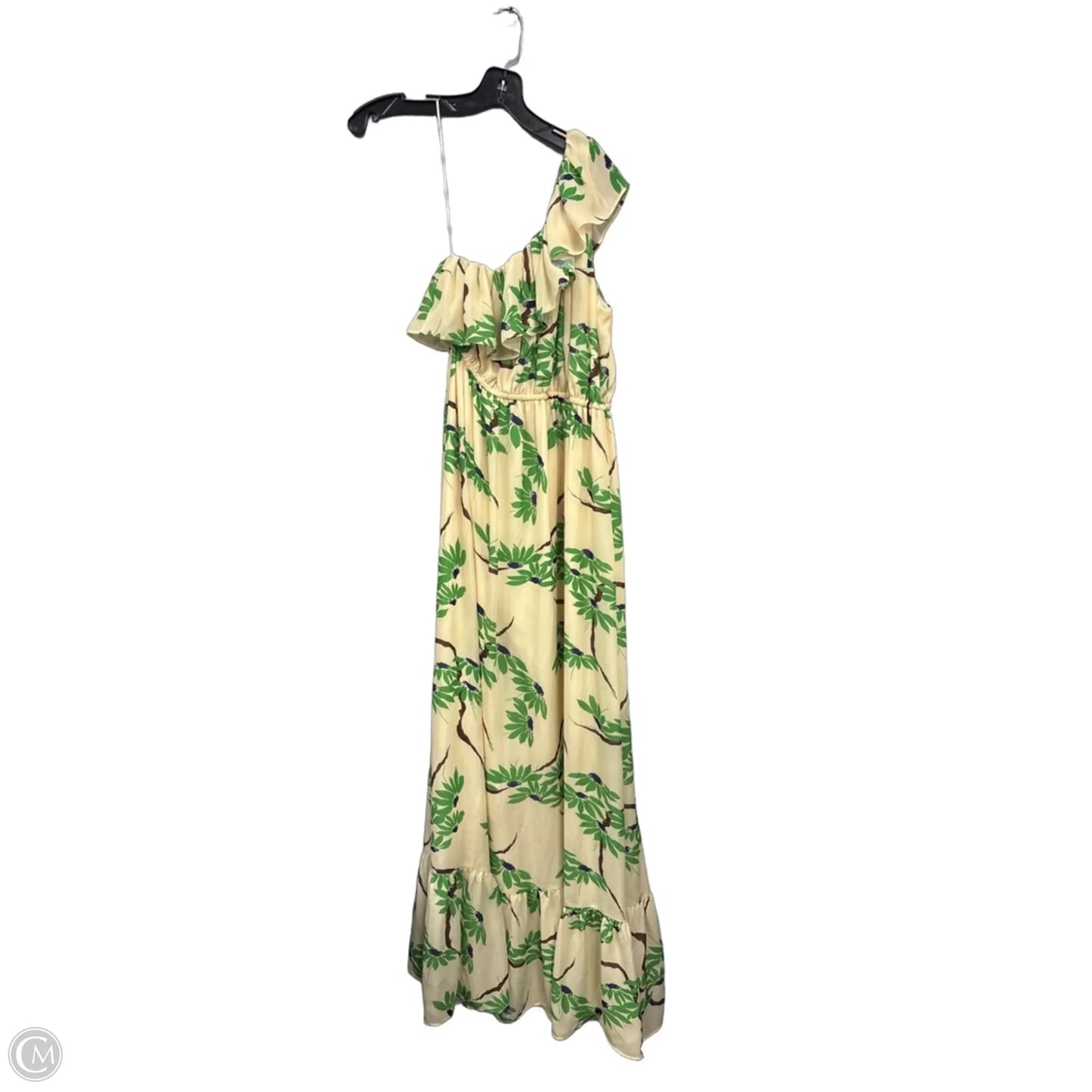 Dress Casual Maxi By Clothes Mentor In Cream & Green, Size: M