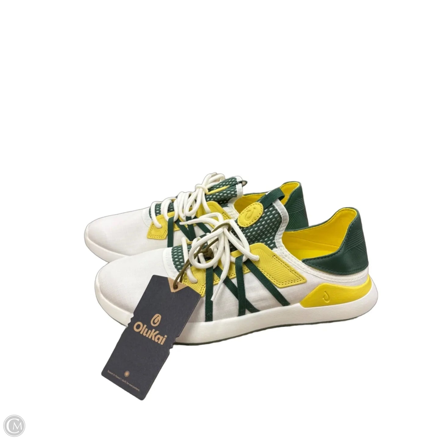 Shoes Athletic By Olukai In White & Yellow, Size: 9