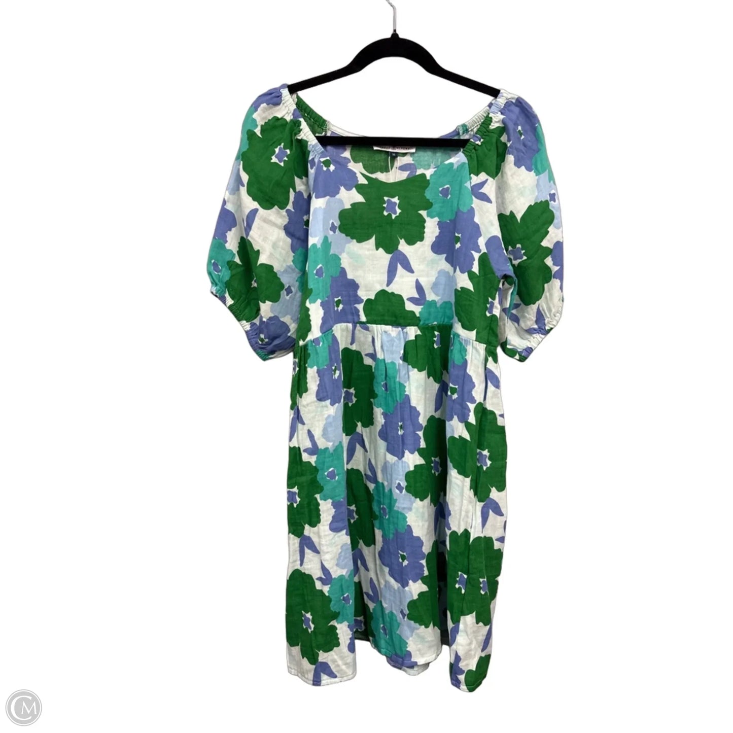Dress Casual Short By Michelle Mcdowell In Green & Purple, Size: M