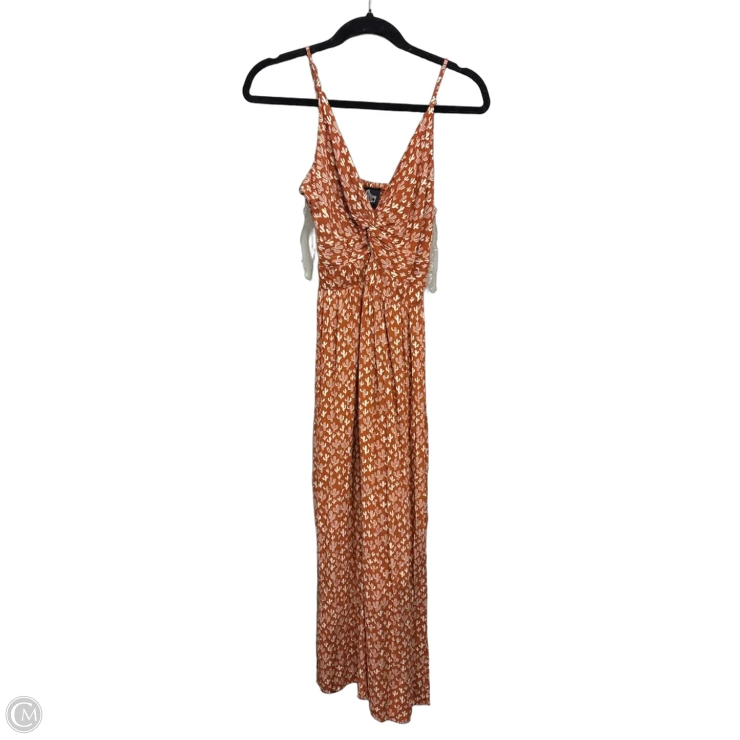Dress Casual Midi By Angie In Brown & Cream, Size: L