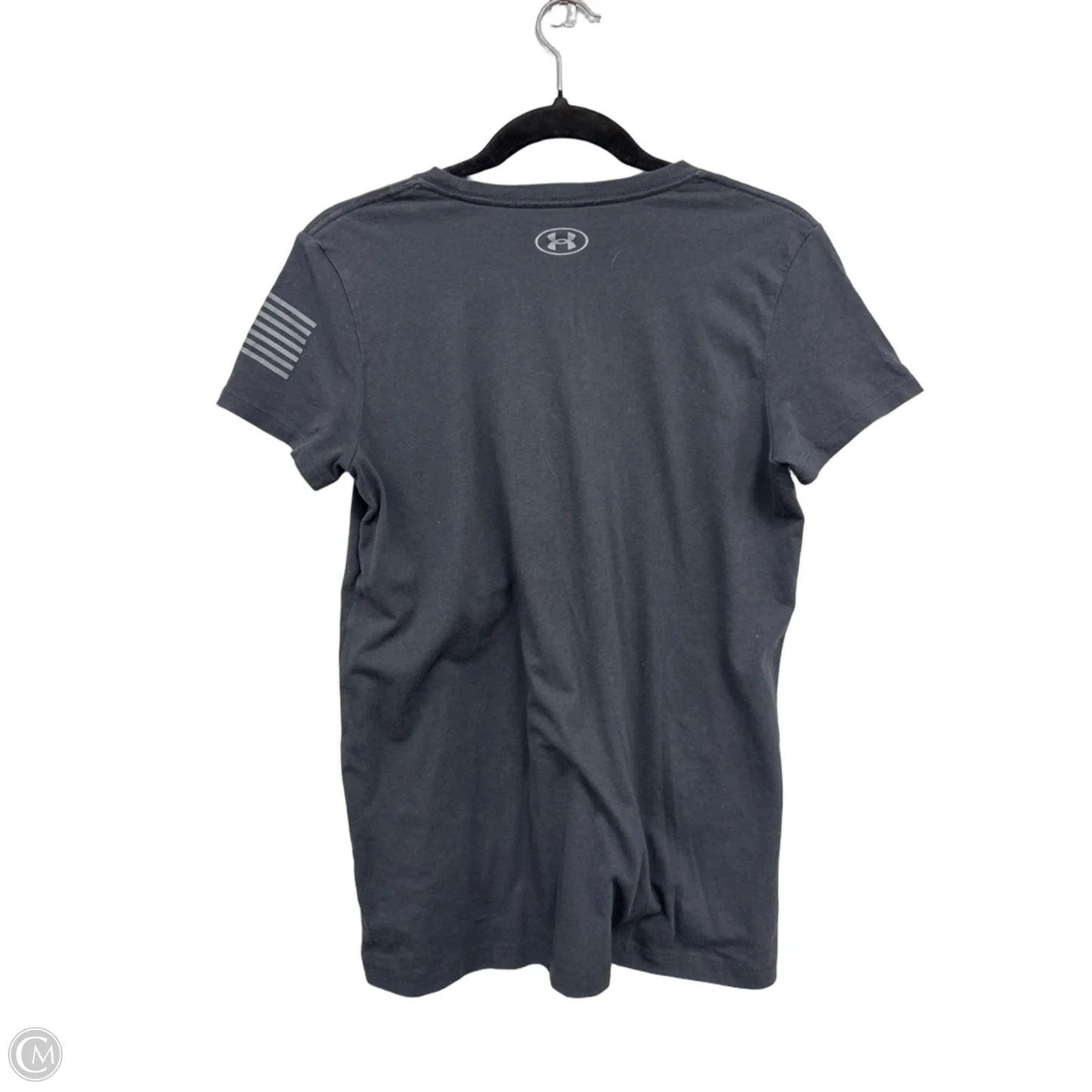 Athletic Top Short Sleeve By Under Armour In Grey, Size: M