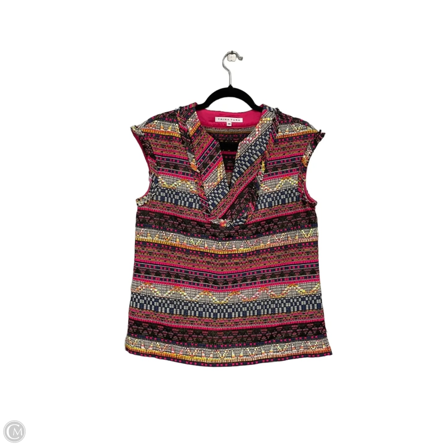 Top Sleeveless By Trina Turk In Blue & Pink, Size: M