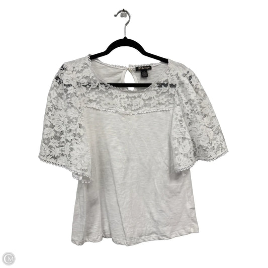 Top Short Sleeve By By Design In White, Size: M
