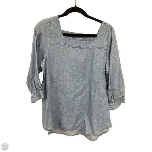 Top 3/4 Sleeve By Time And Tru In Blue, Size: S