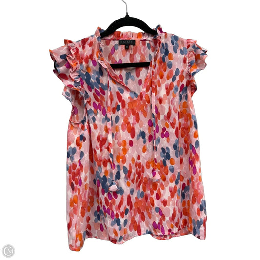 Top Short Sleeve By 1.state In Orange & Purple, Size: M