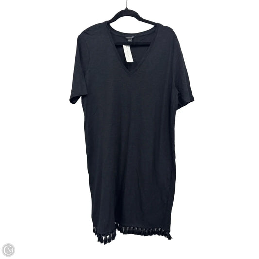 Dress Casual Midi By Ann Taylor In Black, Size: L