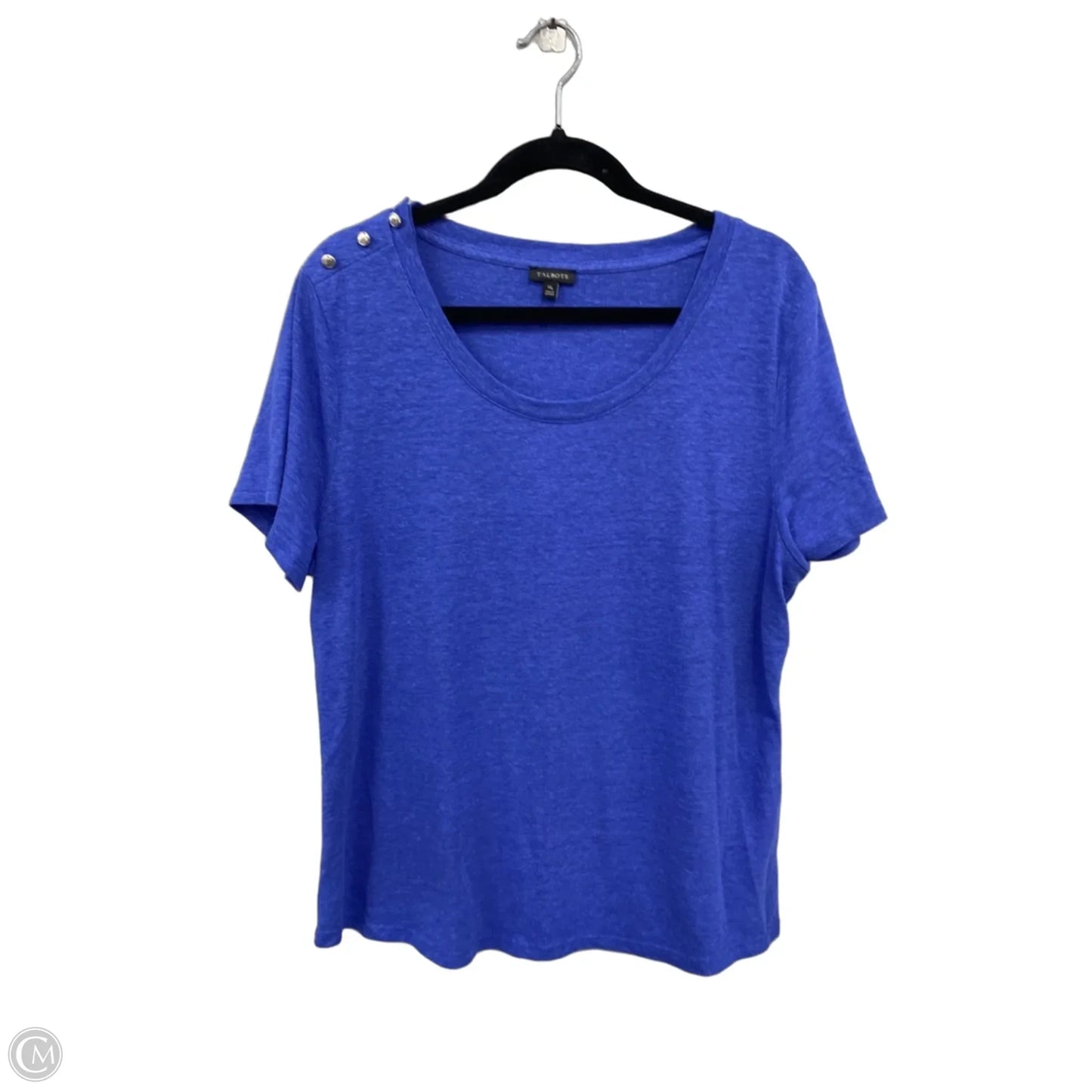 Top Short Sleeve By Talbots In Blue, Size: Xl