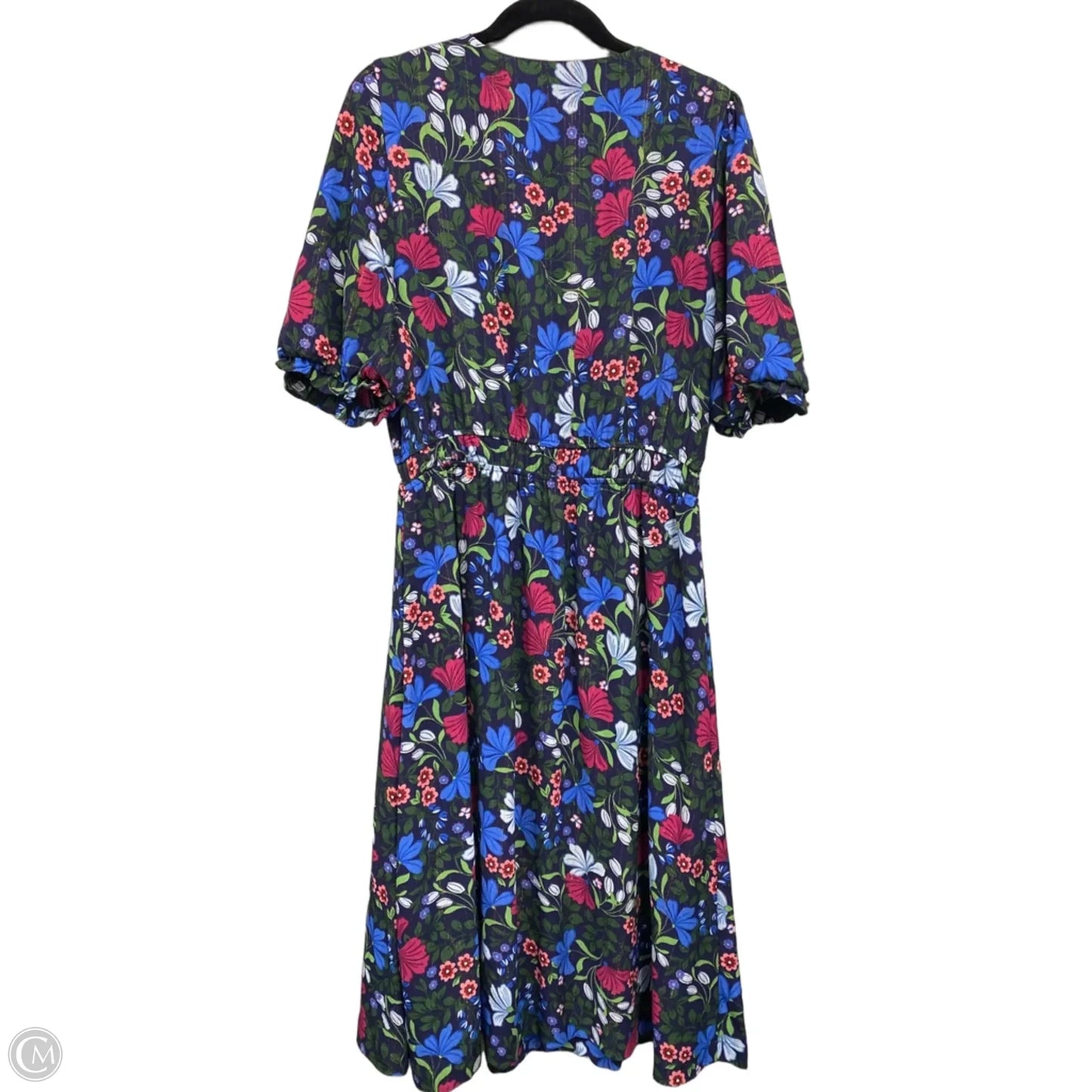 Dress Casual Midi By Draper James In Blue & Pink, Size: L
